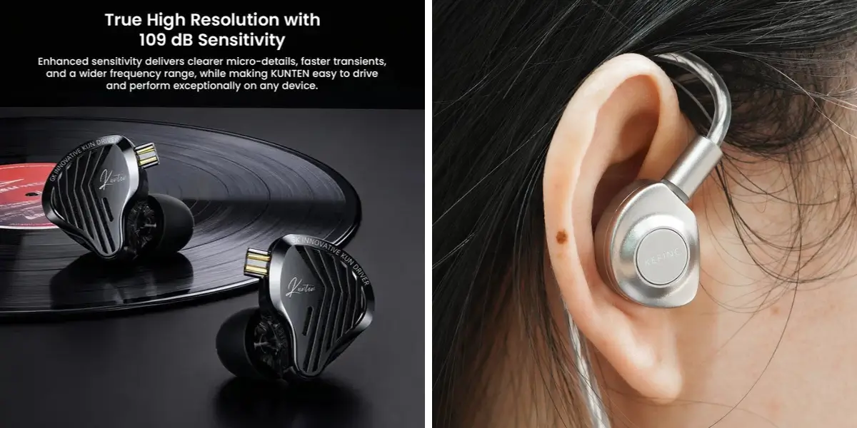GK KUNTEN Dynamic Driver Hi-Fi Bass IEM Earphones (2-Pin Cable) (3).webp